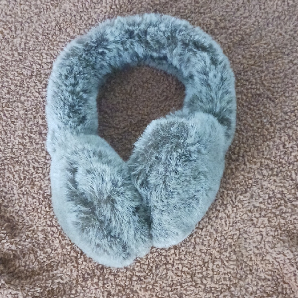 Faux Fur Gray Brown Ear Muffs